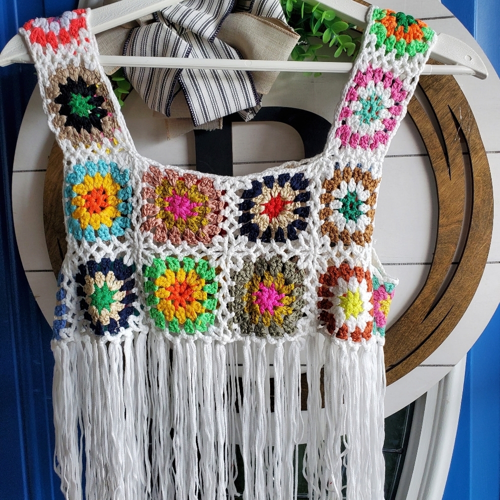 Crochet Bohemian Vest Top - Picture 6 of 8